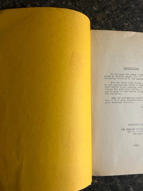 Ireland's New Card And Coin Manipulation 1935 - L.L. Ireland
