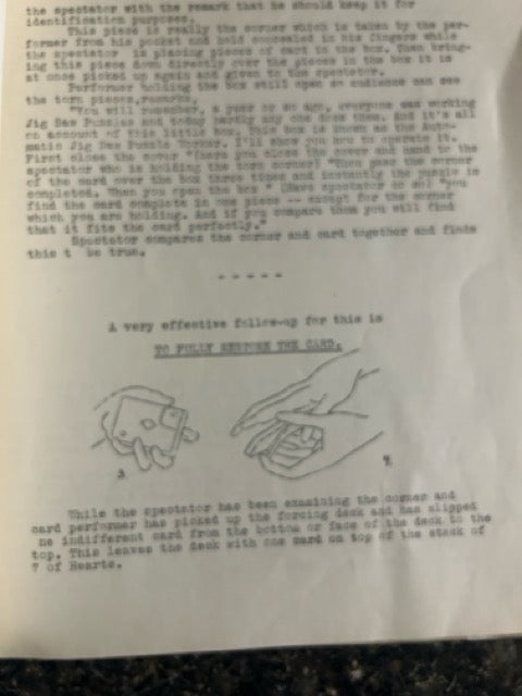 Ireland's New Card And Coin Manipulation 1935 - L.L. Ireland