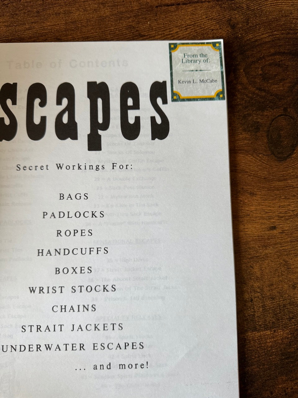 Escapes - Abbott's (NEW)