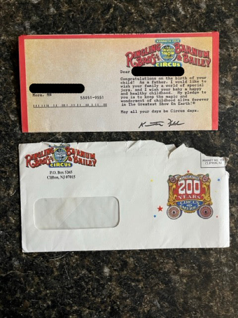 Ringling Brothers Circus Ticket (Unused)