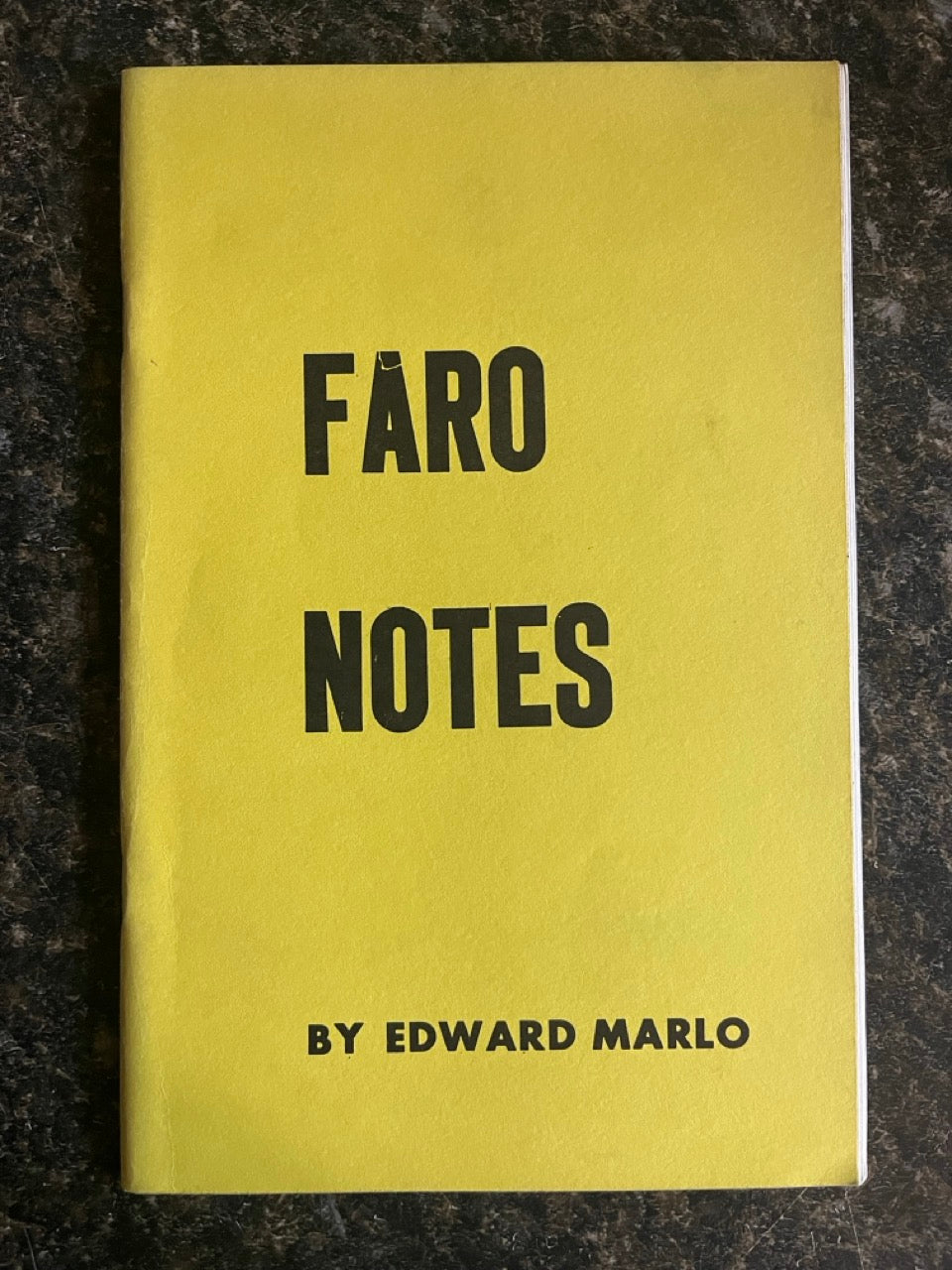 Faro Notes - Edward Marlo
