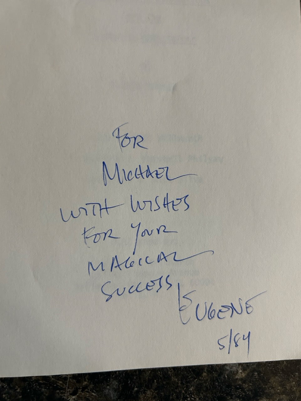 Intimate Power - Eugene Burger - SIGNED