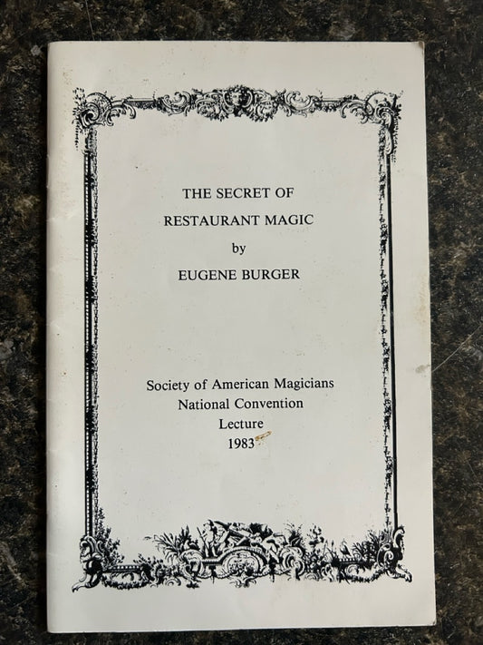 The Secret of Restaurant Magic - Eugene Burger - SIGNED