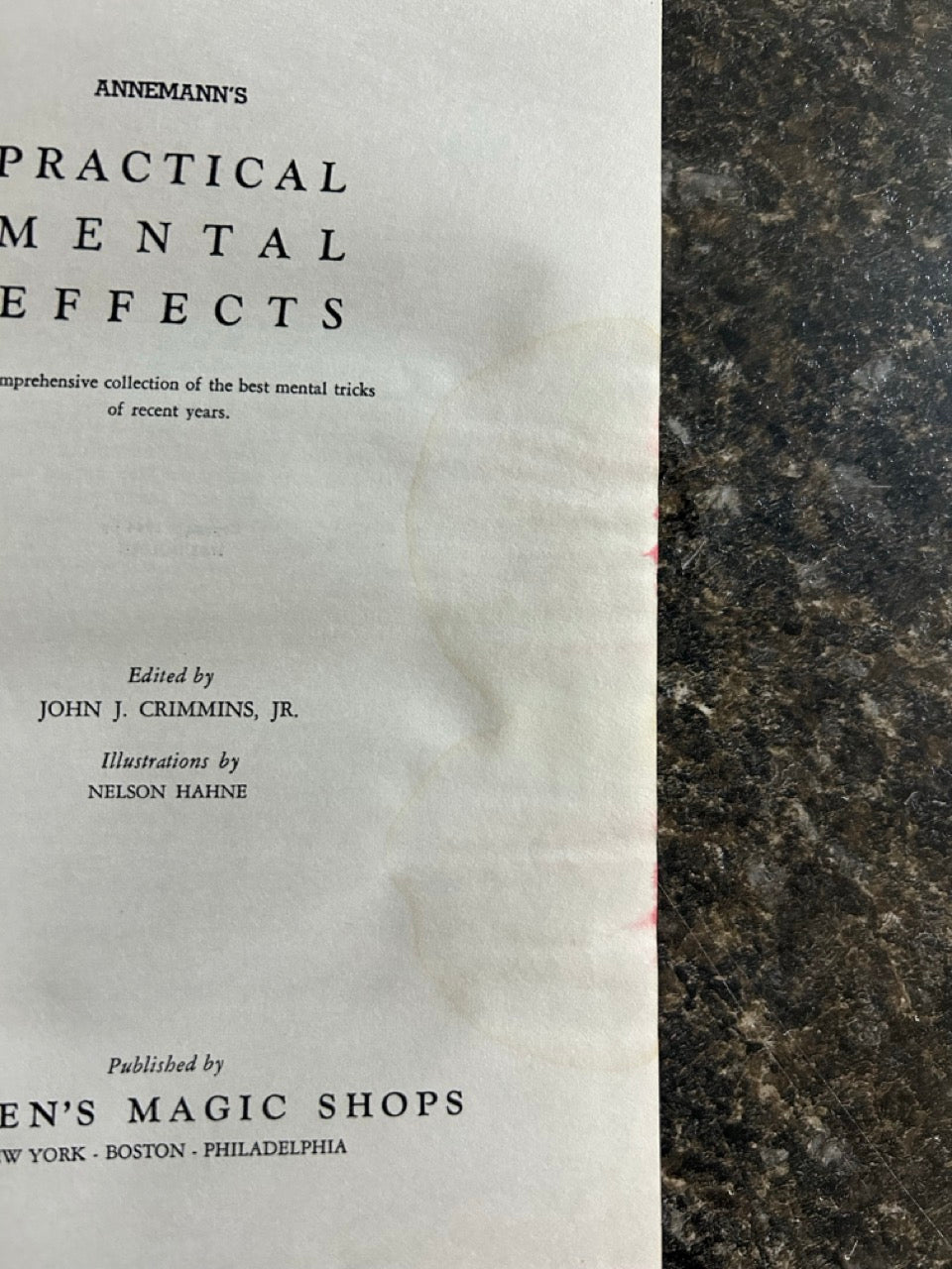 Annemann's Practical Mental Effects - Annemann