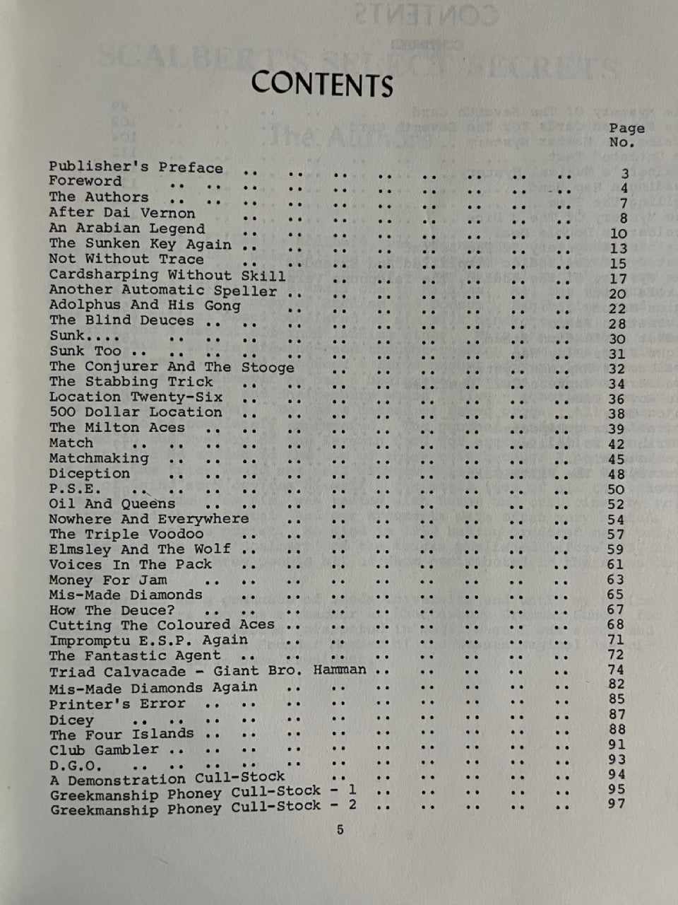 Scalbert's Selected Secrets - Geoffrey Scalbert (LIKE NEW)