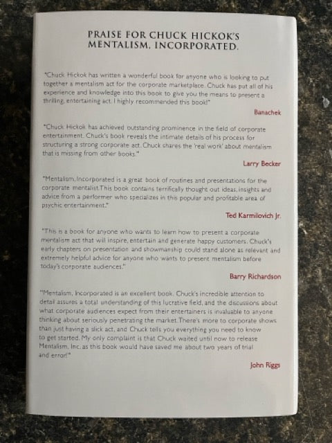 Mentalism Incorporated Vol. 1 - Chuck Hickok (2025 edition)