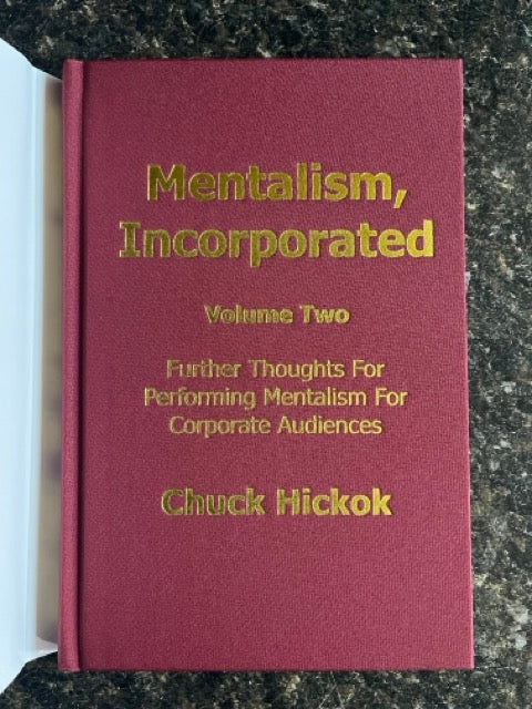 Mentalism Incorporated Vol. 2 - Chuck Hickok (2025 edition)