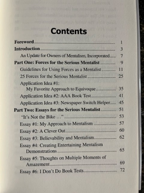 Mentalism Incorporated Vol. 2 - Chuck Hickok (2025 edition)