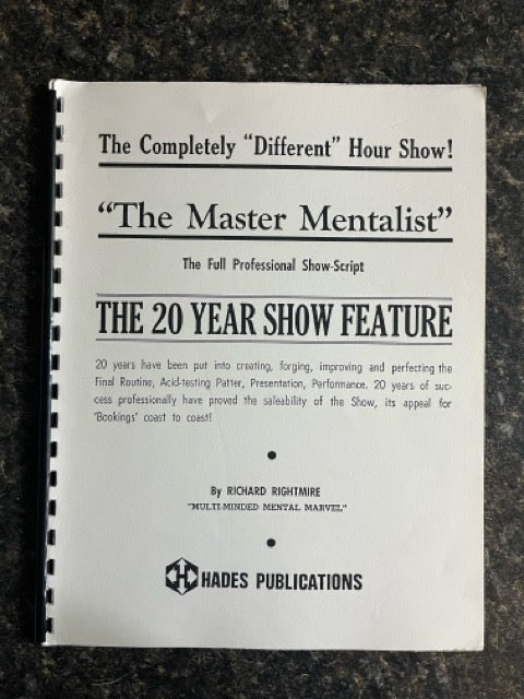 The Master Mentalist - Richard Rightmire