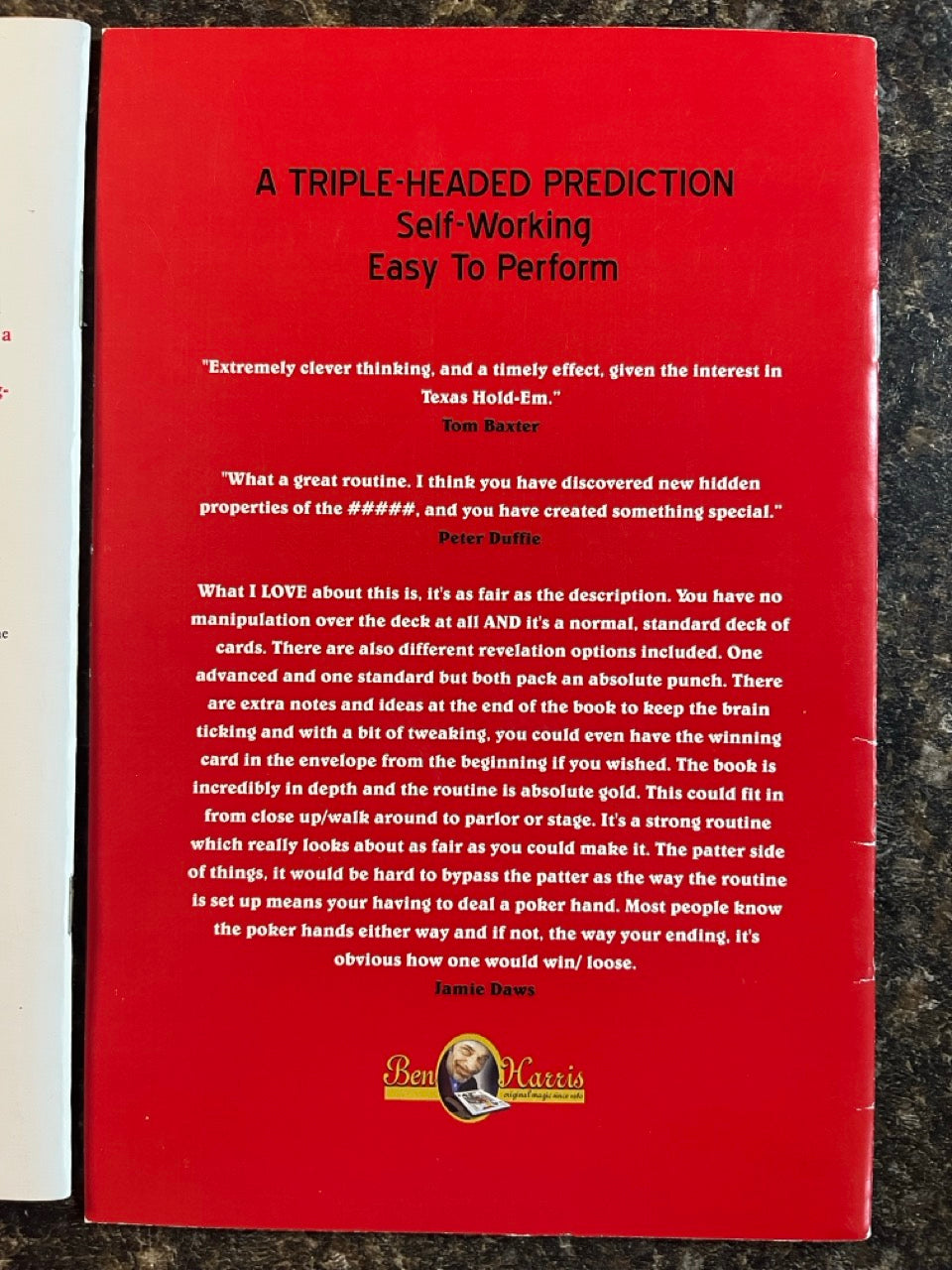 3 Ben Harris Booklets