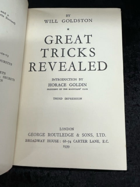 Great Tricks Revealed - Will Goldston (1939 ed.)