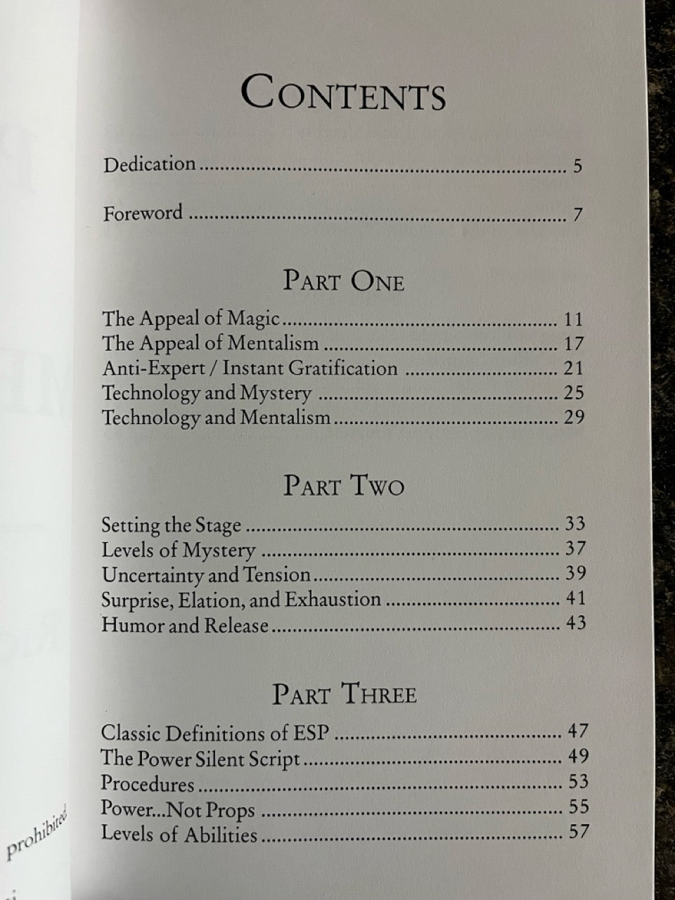 The Principles of Mentalism - Richard Osterlind (used copy)