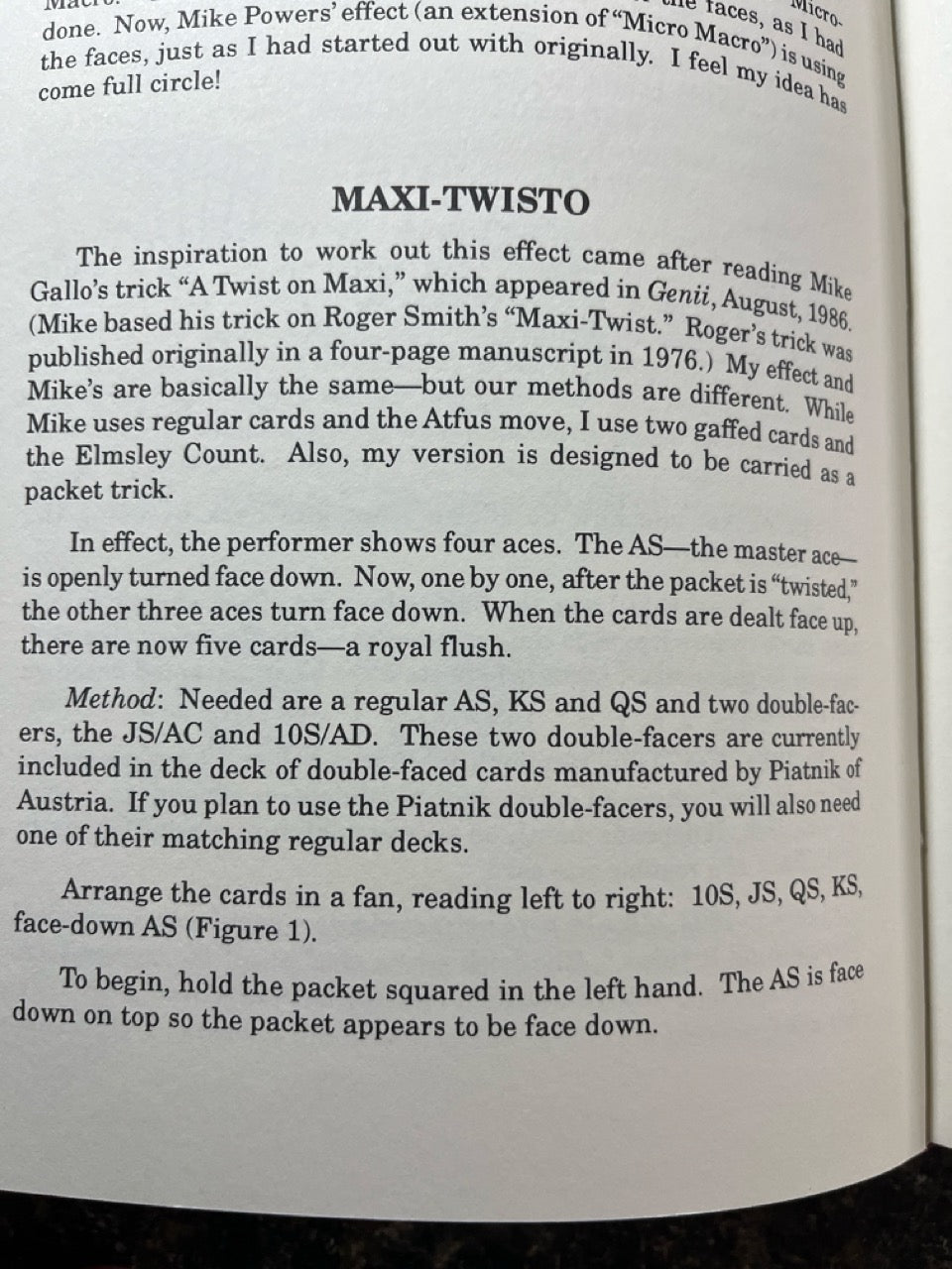 The Card Magic of Nick Trost - Nick Trost (L&L 1st ed.)) (NEW Copy)