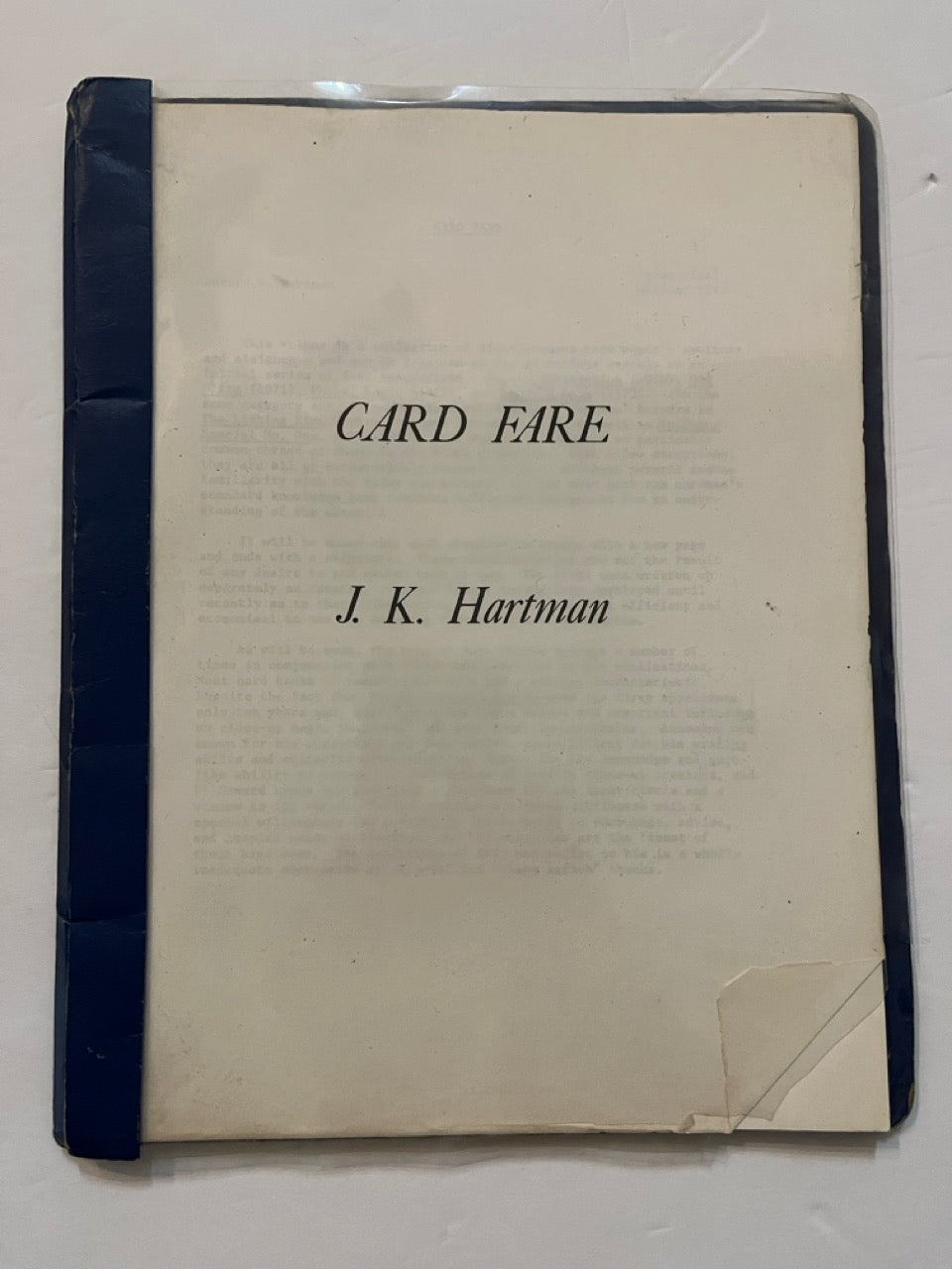 Card Fare - J. K. Hartman