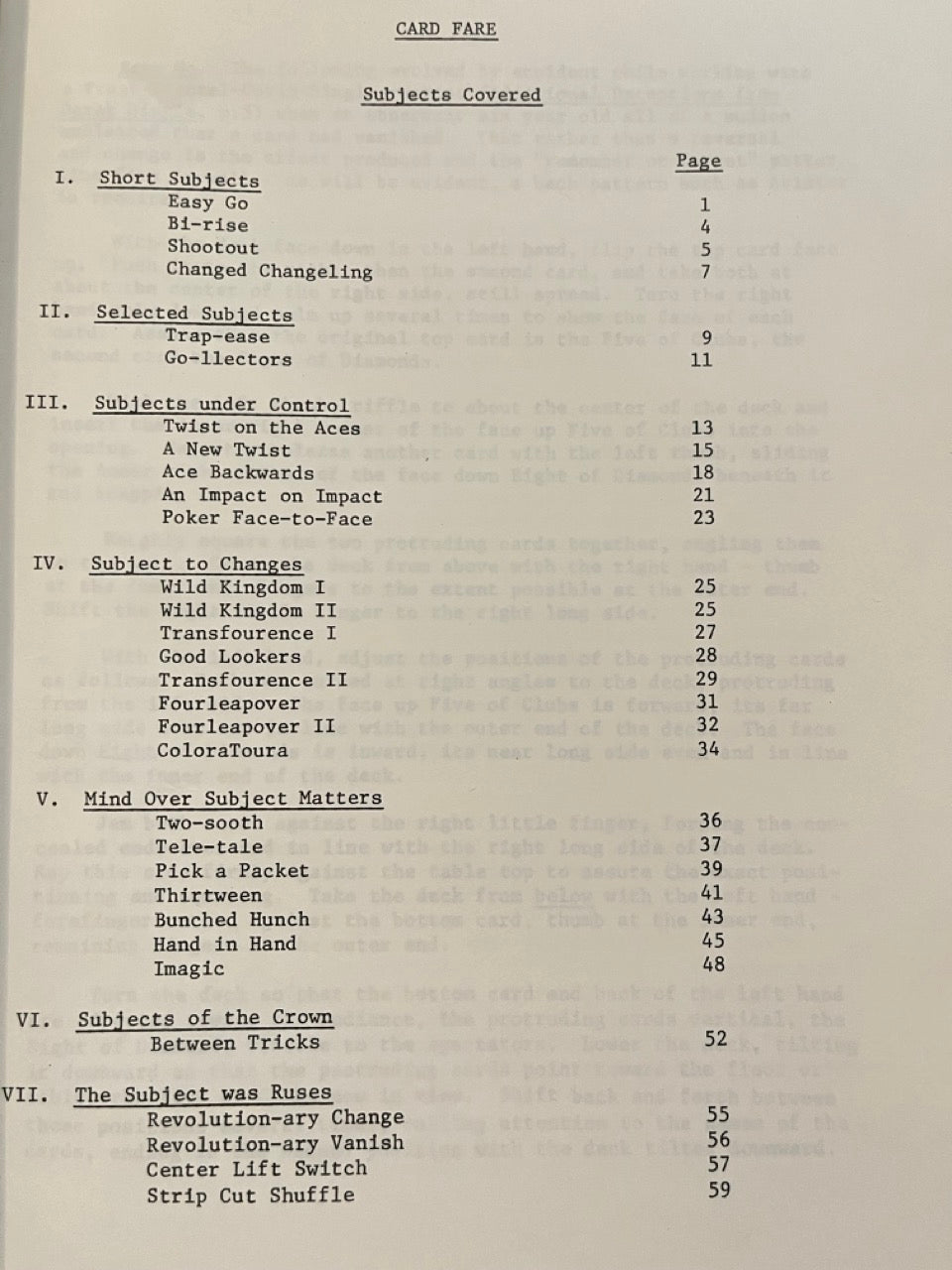 Card Fare - J. K. Hartman