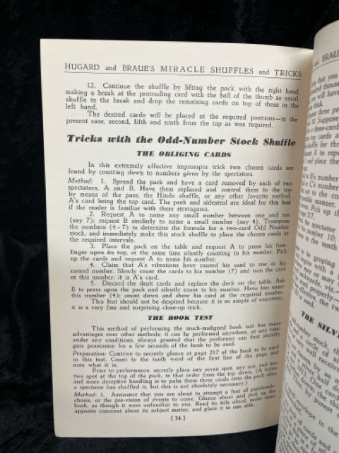 Miracle Methods #2 (Miracle Shuffles & Tricks) - Hugard & Braue