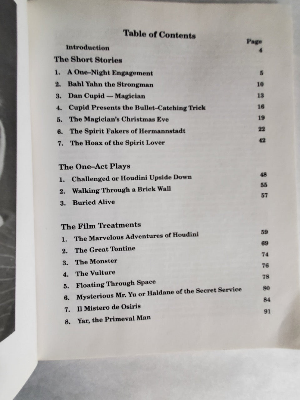 Houdini's Strange Tales- Harry Houdini Edited By Patrick Culliton and T.L. Williams