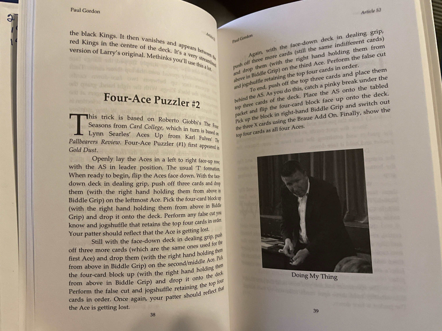 Article 52: Progressive Card Magic - Paul Gordon