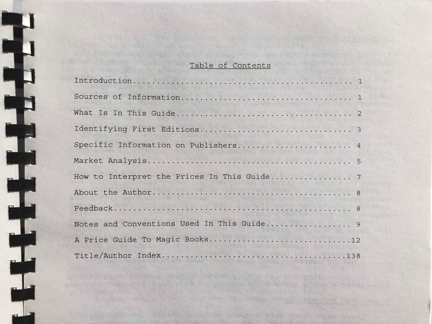 A Price Guide to Magic Books: 1639-1990 - Michael Canick