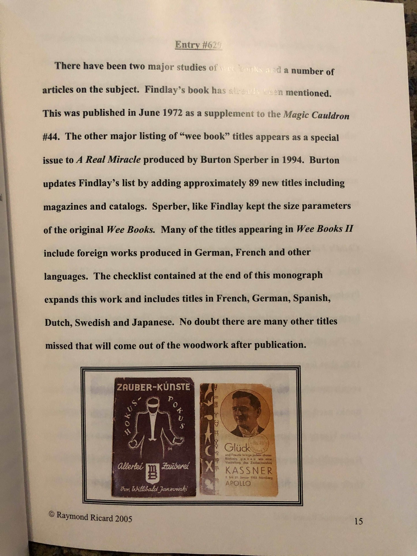 A Short Title History and Checklist of Wee Books - Raymond Ricard