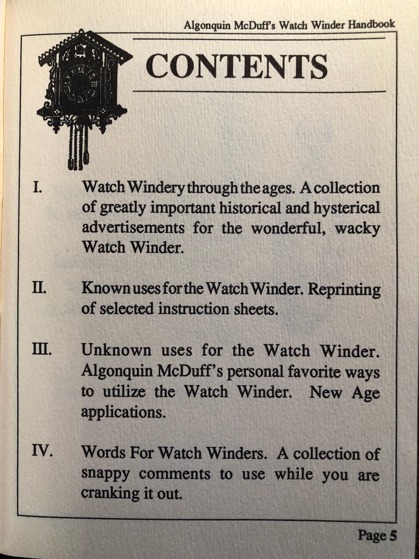 Watch Winder Handbook & Prop - Algonquin McDuff