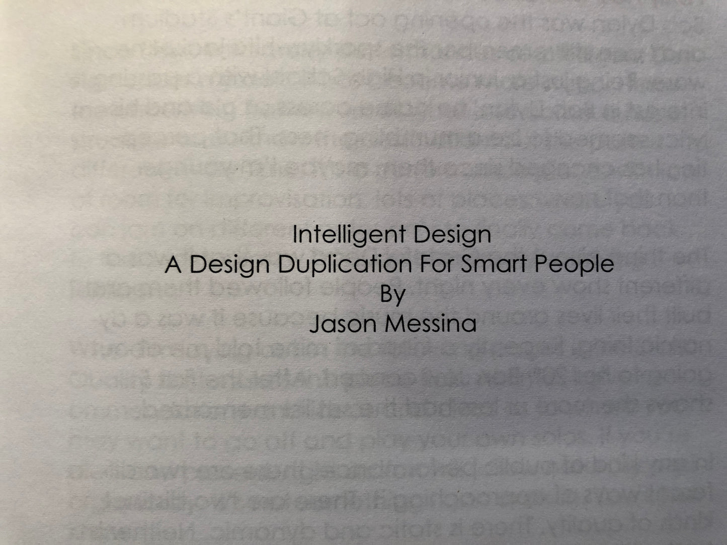 Intelligent Design - Jason Messina