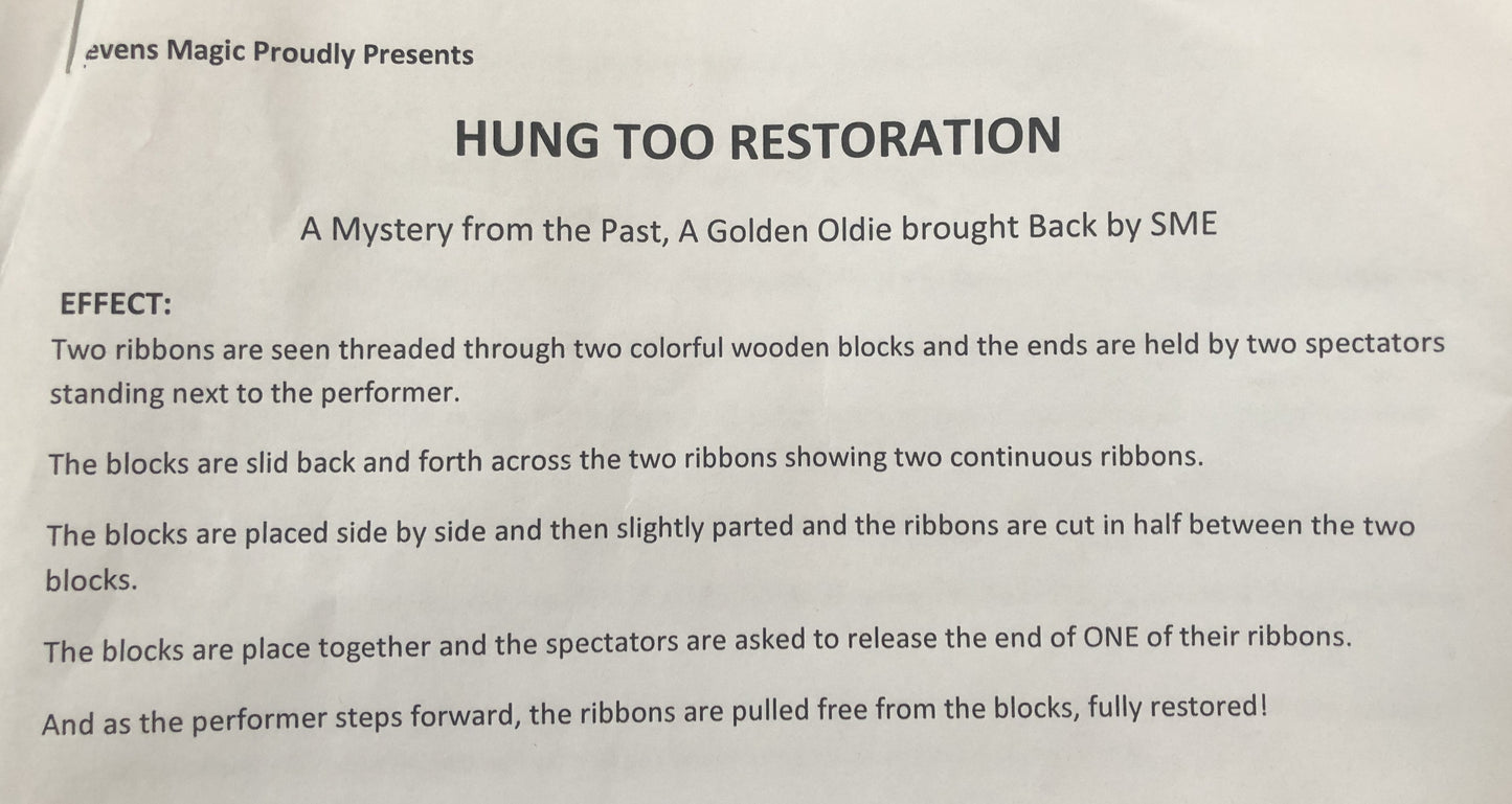 Hung Too Restoration - Stevens Magic/Louie Gaynor (SM1)