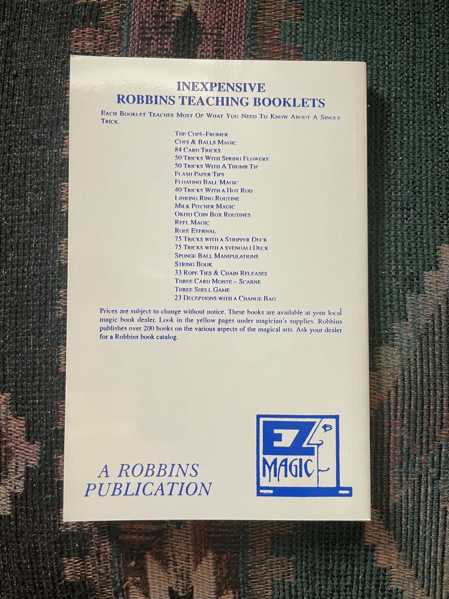 Doing Magic for Youngsters - Bert Easley & Eric P. Wilson (paperback)