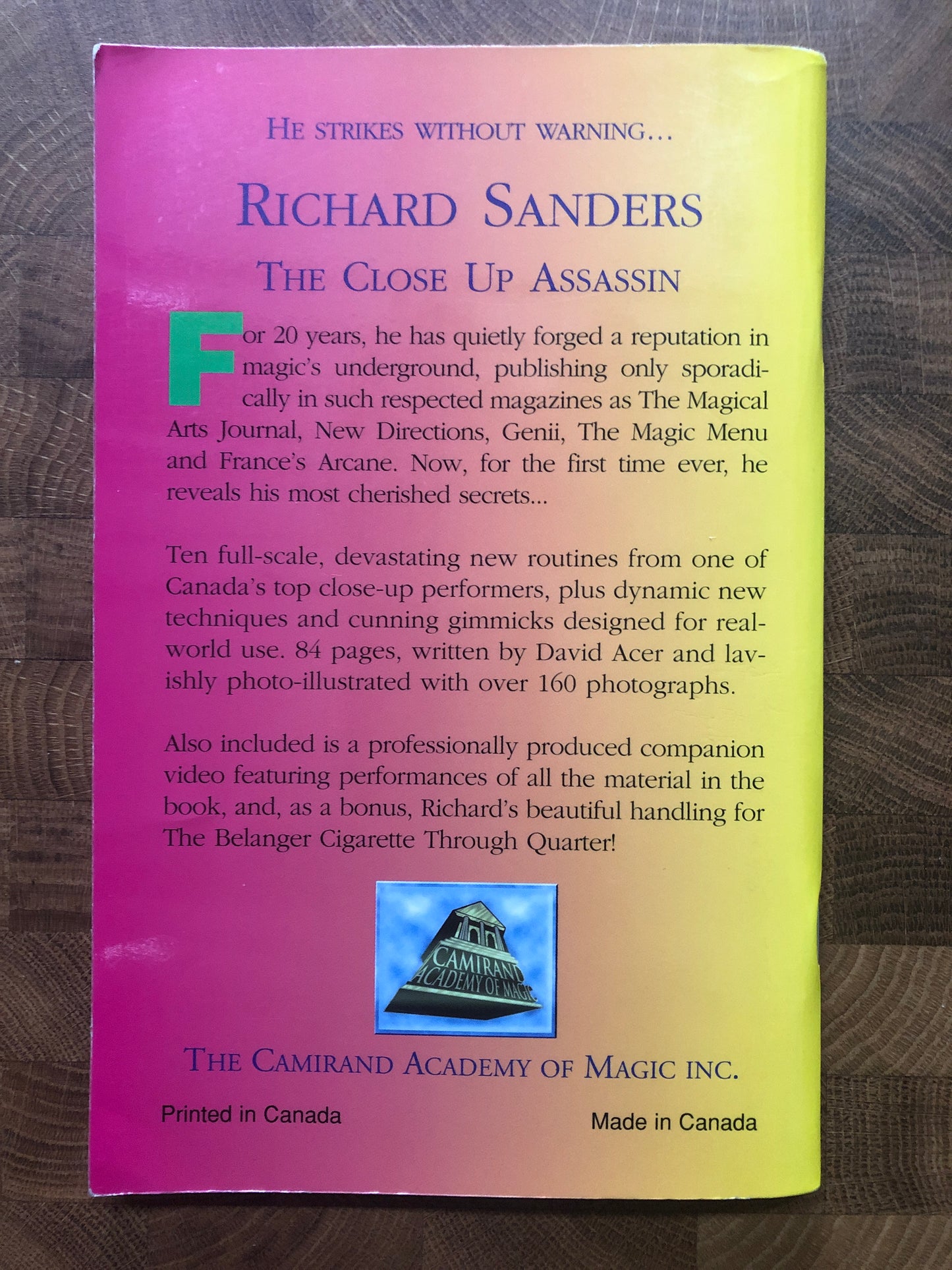 Richard Sanders: Close-Up Assassin - David Acer