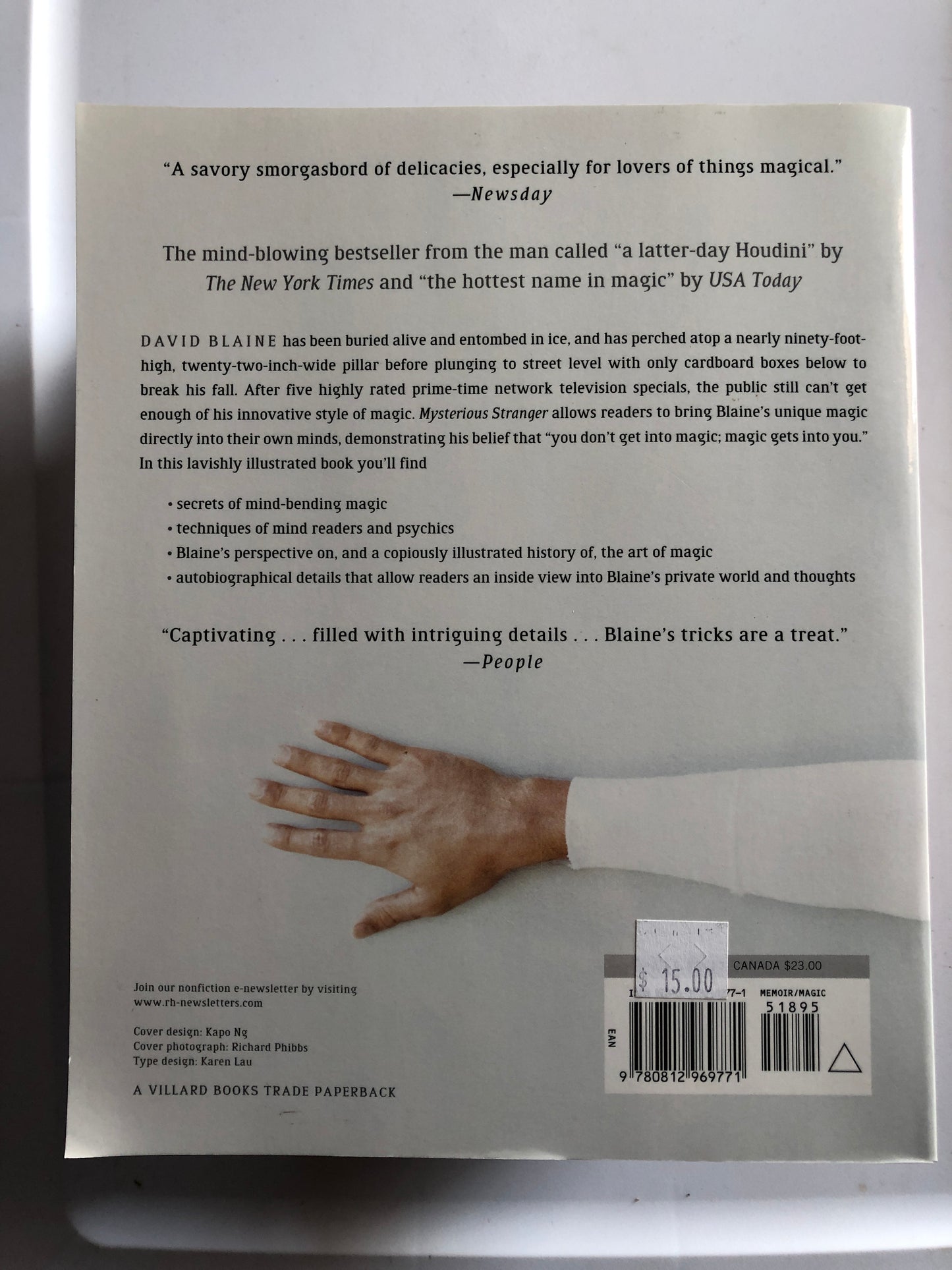 Mysterious Stranger - David Blaine (HC or PB)