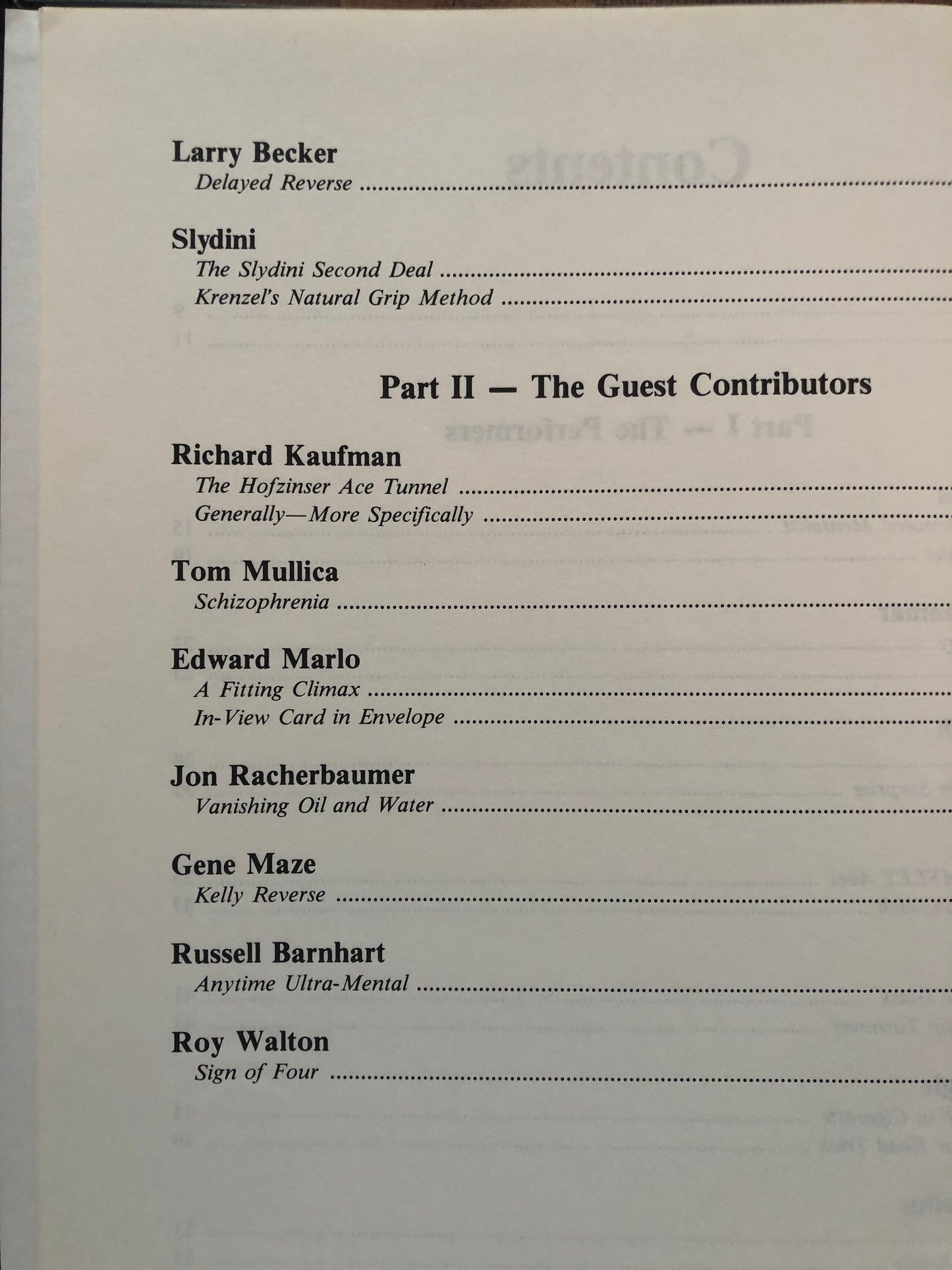 The New York Magic Symposium Close-Up Collection 1 - Richard Kaufman