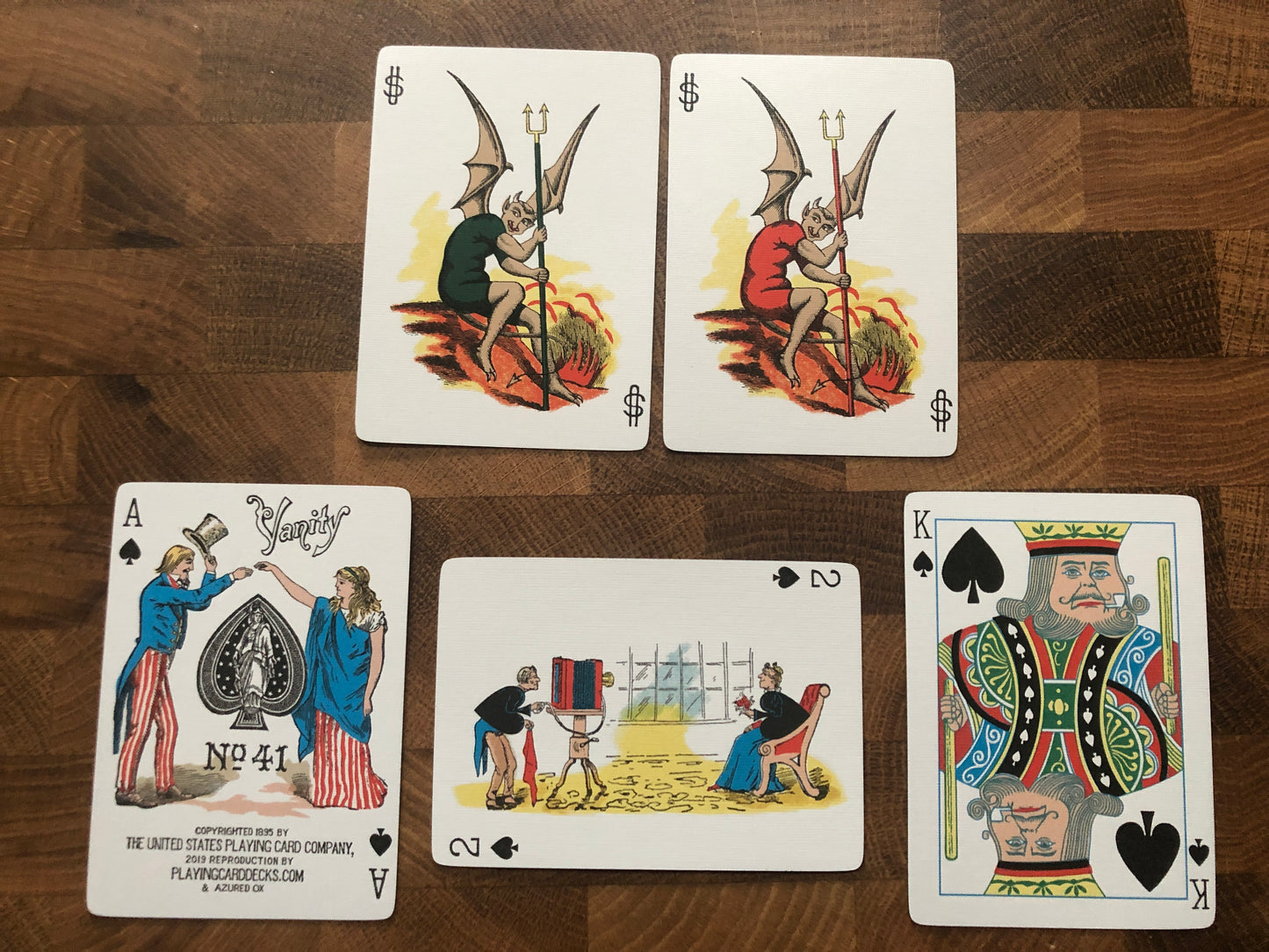 Limited Gilded Edition Late 19th Century Vanity (Clown) Playing Cards(SM1)