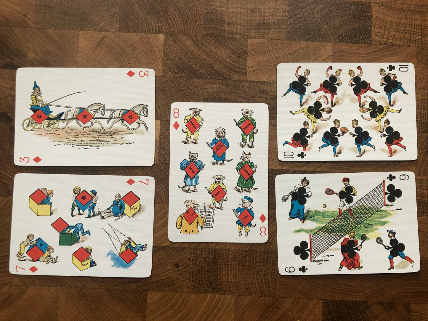 Limited Gilded Edition Late 19th Century Vanity (Clown) Playing Cards(SM1)