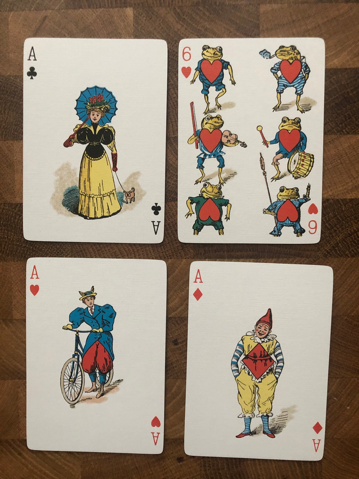 Limited Gilded Edition Late 19th Century Vanity (Clown) Playing Cards(SM1)