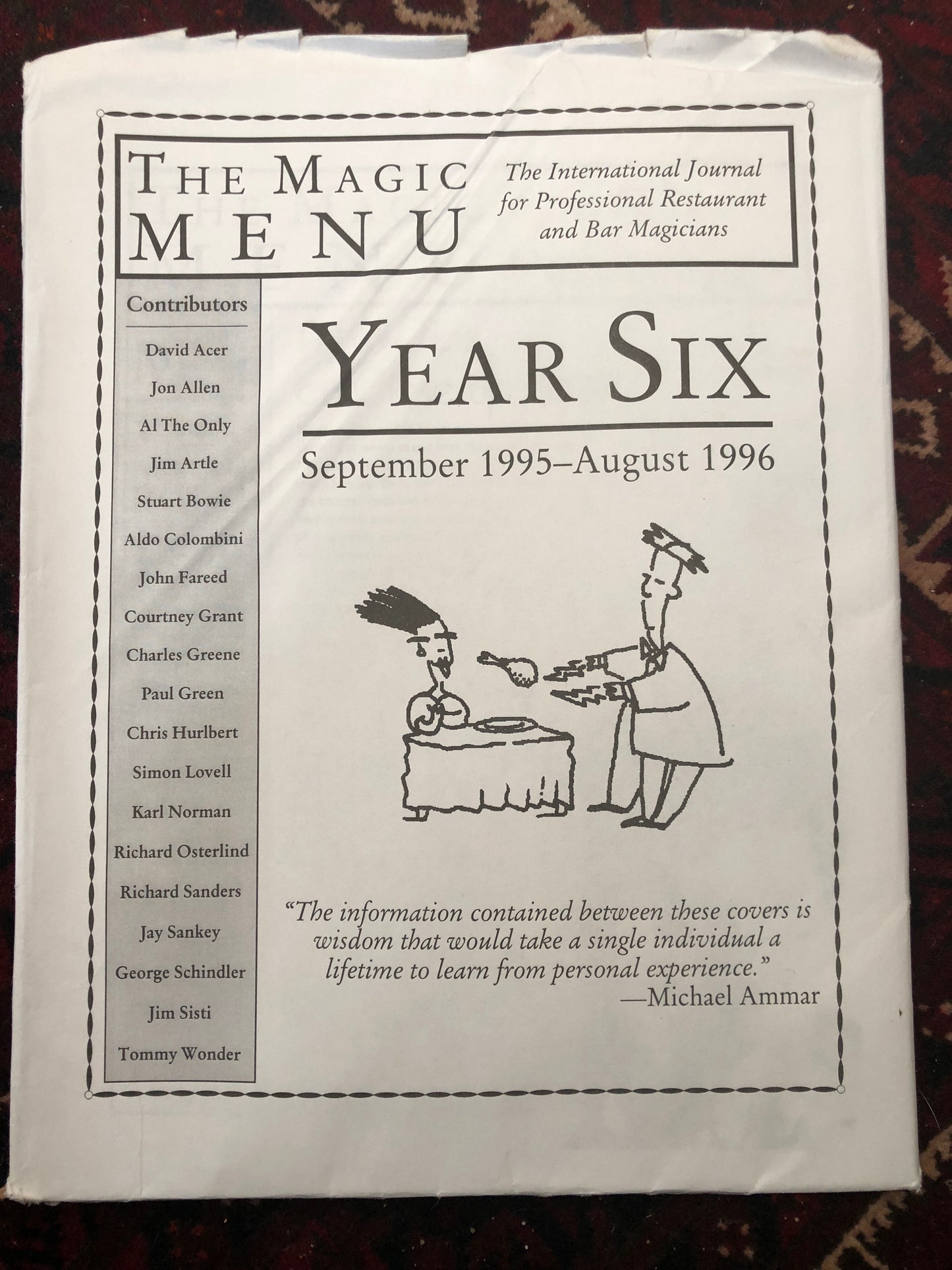 The Magic Menu YEAR 6 - Jim Sisti