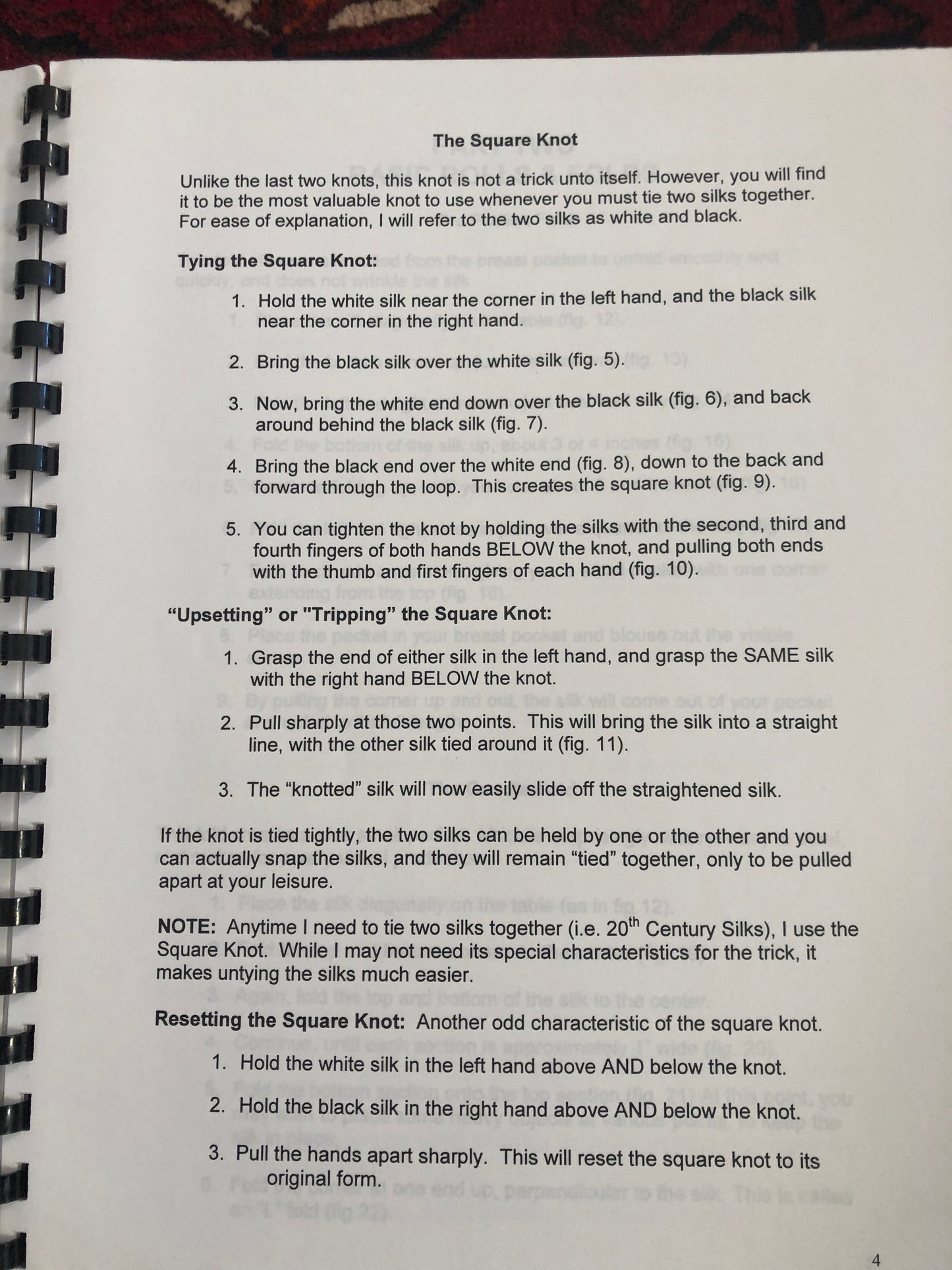 Stage Magic 101 - Silks - Bill Robinson