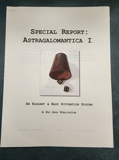 Special Report: Astragalomantica I - A Pro Shop Publication