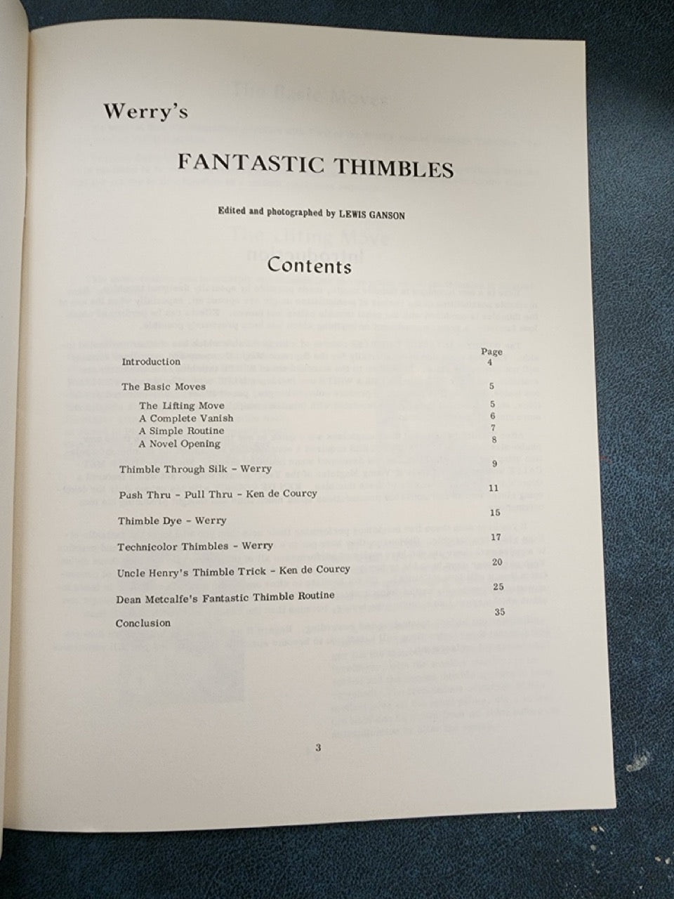 Werry's Fantastic Thimbles - Lewis Ganson
