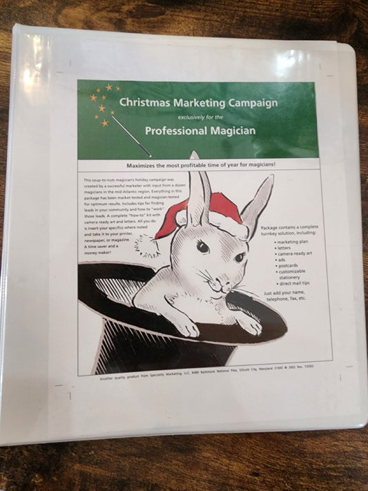 Christmas Marketing Campaign for the Professional Magician - Specialty Marketing Company LLC