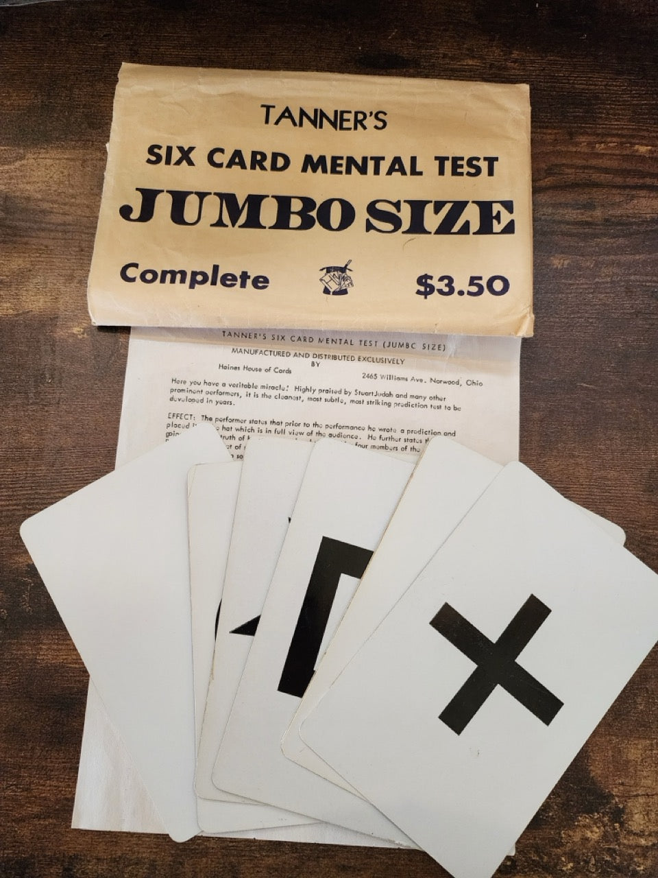Tanner's Six card Mental Test (Jumbo size) - Tanner (SM5)