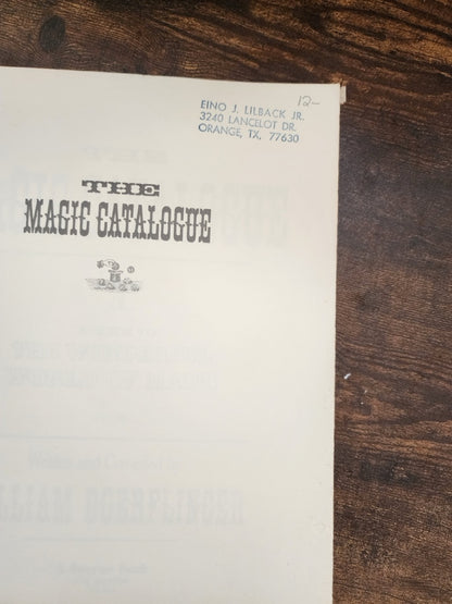 The Magic Catalogue - William Doerflinger (softcover)