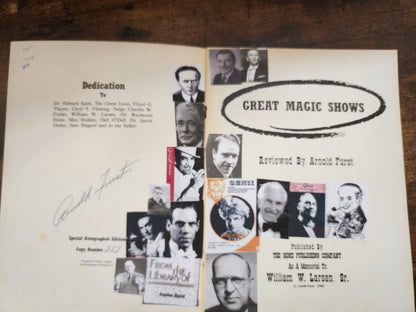 Great Magic Shows - Arnold Furst - SIGNED & Numbered