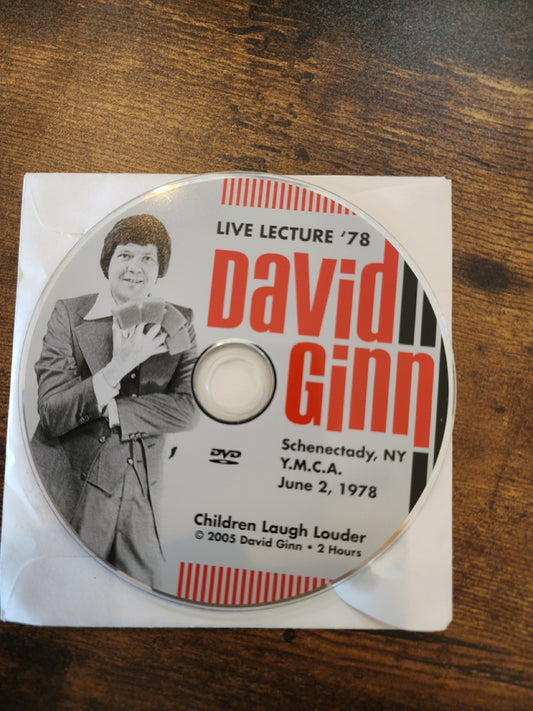 David Ginn Live Lecture '78 - David Ginn (DVD)