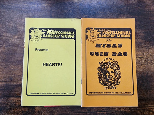 Carl Dreher's Professional Close-up Studio 2 Booklets, Hearts / The Midas Coin Bag - Carl Dreher