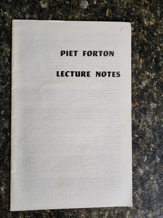 Piet Forton Lecture Notes