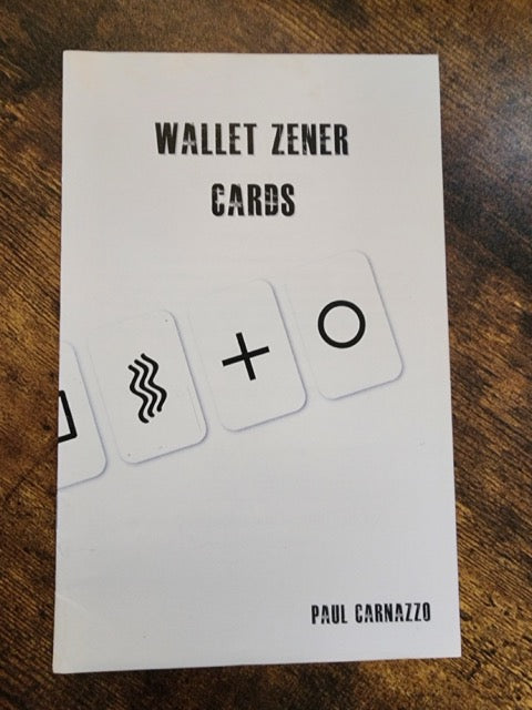 Wallet Zener Cards (booklet) - Paul Carnazzo