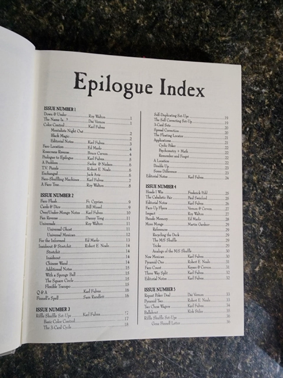 Epilogue - Karl Fulves (Copy #2)