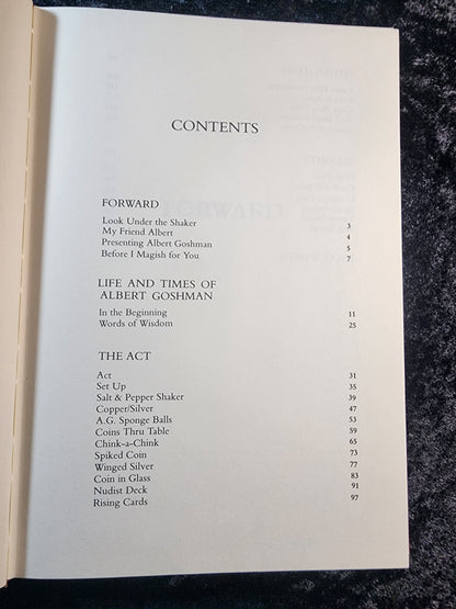 Magic by Gosh - Patrick Page & Albert Goshman (HC w/slipcase) - SIGNED