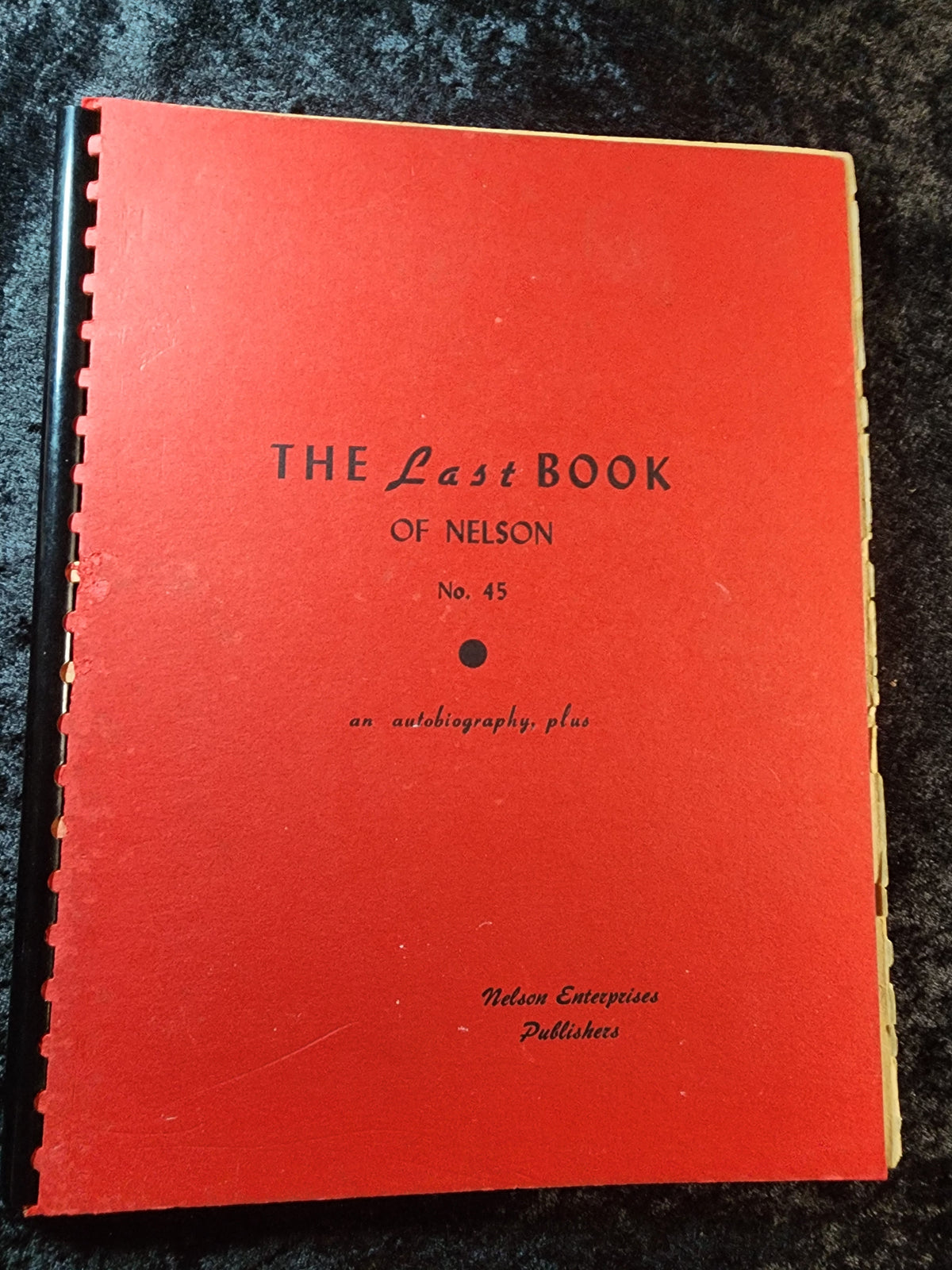 The Last Book of Nelson #45 (An Autobiography+) - Nelson Enterprises