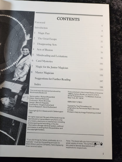 The Encyclopedia Of Magic - Edward A. Dawes and Arthur Setterington (HC)